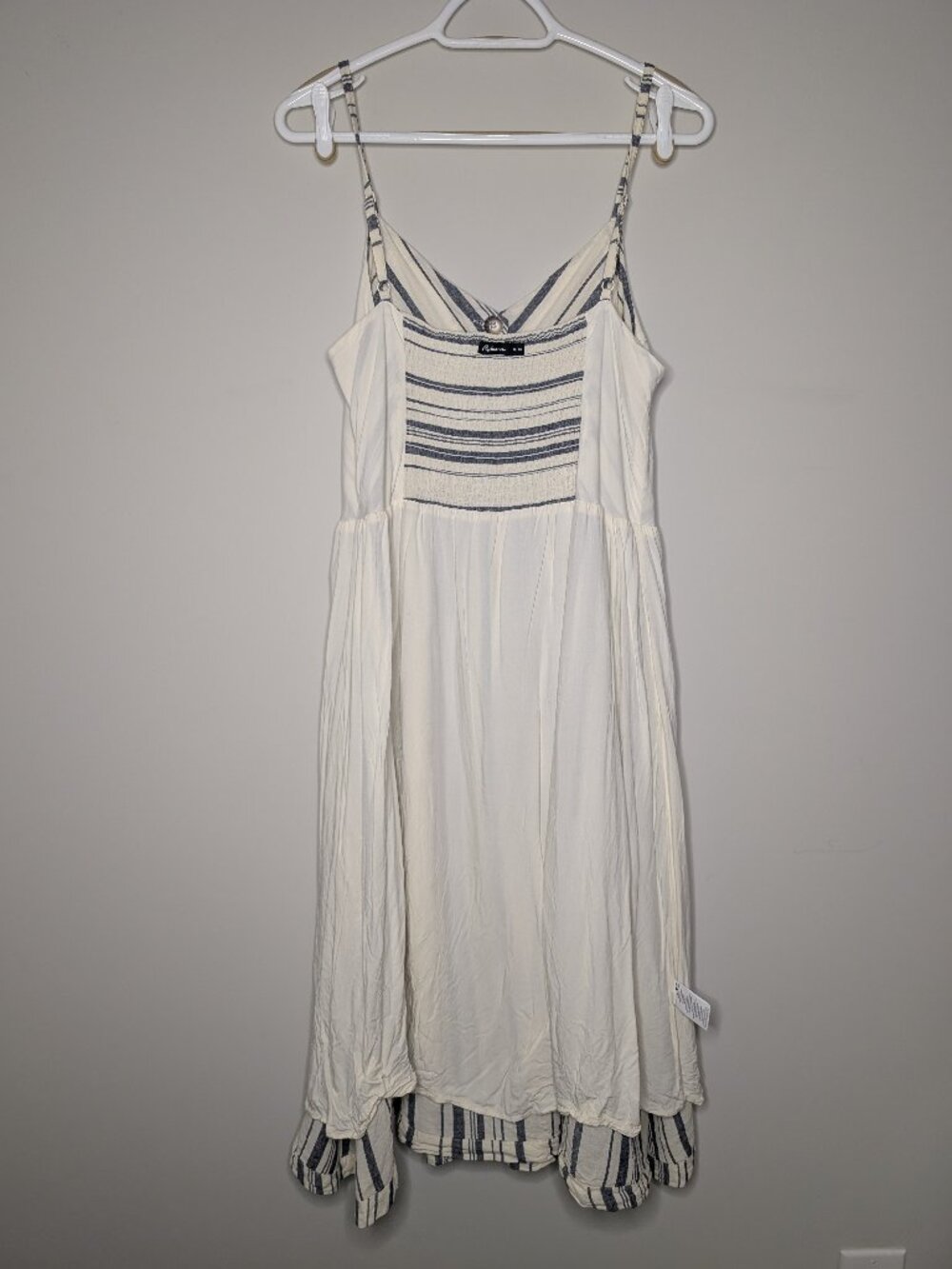 Reitman Linen Blend Striped Button Down Dress Size XL - Picture 3 of 6